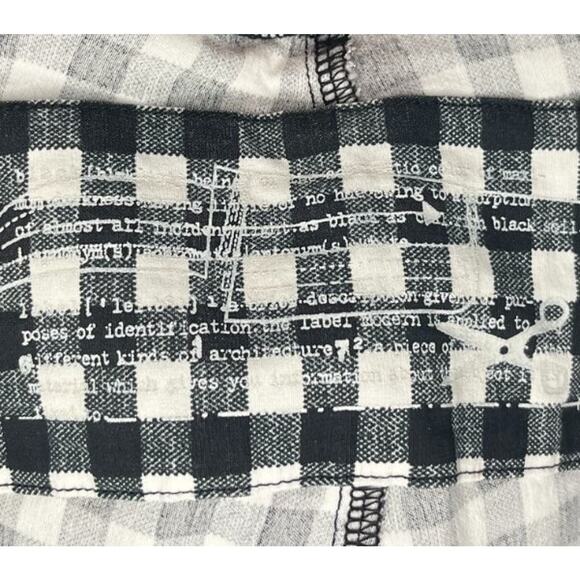 RUNDHOLZ Black Label Sz S Small Black White Gingham Check Pants - Picture 2 of 6